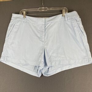 J.Crew Chino Short Womens Size 16 Baby Blue Cotton Preppy